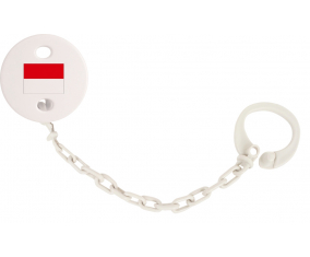 Attache-Bandera piruleta Indonesia color blanco