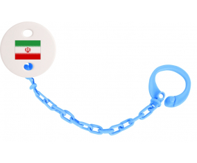 Attache-Bandera tetina Irán color azul turquesa