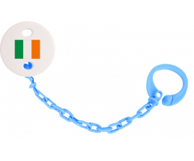 Attache-Bandera piruleta Irlanda azul turquesa
