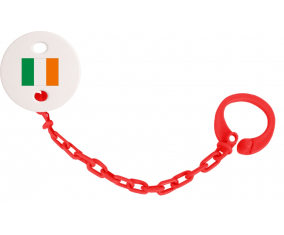 Attache-Bandera piruleta Irlanda Color rojo