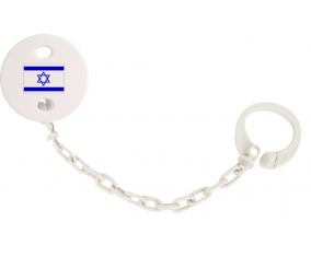 Attache-bandera tetina Israel color blanco