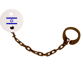 Attache-Bandera tetina Israel Color Brown
