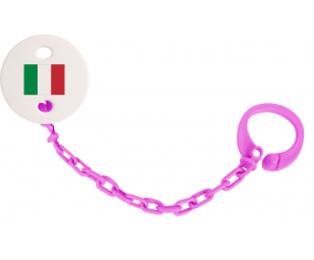 Attache-Bandera piruleta Italia fuschia rosa