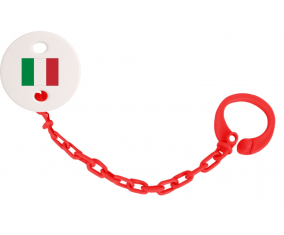 Attache-bandera piruleta Italia color rojo