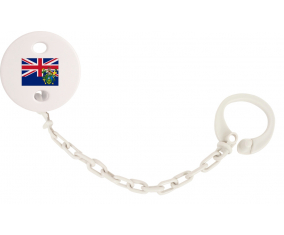 Attache-Bandera Tetina Islas Pitcairn Blancas