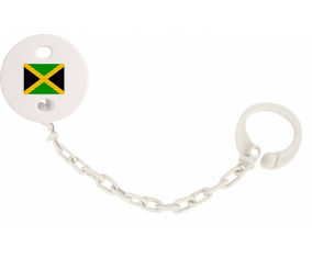 Attache-bandera tetina color jamaicano blanco