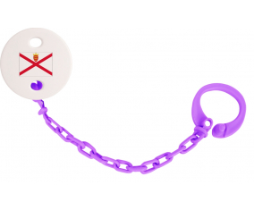 Attache-Isla bandera tetina en Jersey Color Violet