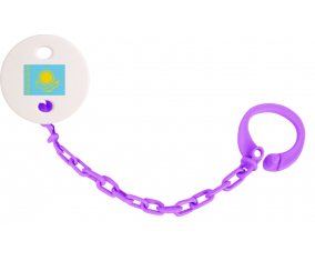 Attache-marca de chupete Kazajistán color violeta