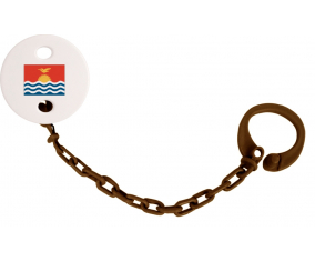 Attache-bandera tetina Kiribati Color marrón