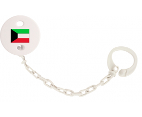 Attache-bandera piruleta Kuwait color blanco