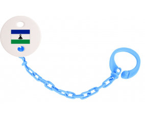 Attache-bandera tetina Lesotho azul turquesa