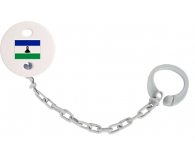 Attache-bandera tetina Lesotho Color Gris