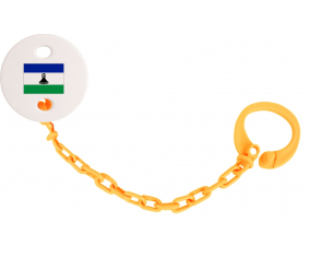 Attache-bandera tetina Lesotho color naranja