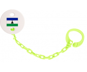 Attache-bandera tetina Lesotho color verde