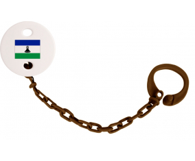 Attache-bandera tetina Lesotho Color Brown