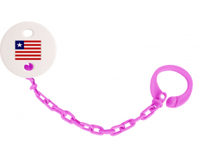 Attache-Bandera piruleta Liberia fuschia rosa