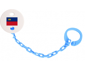 Attache-bandera tetina Liechtenstein azul turquesa