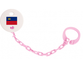 Attache-bandera tetina Liechtenstein color rosa claro
