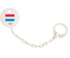 Attache-bandera tetina Luxemburgo color blanco