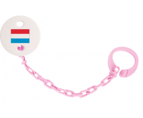 Attache-Bandera tetina Luxemburgo rosa claro