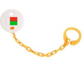 Attache-bandera tetina Madagascar color naranja