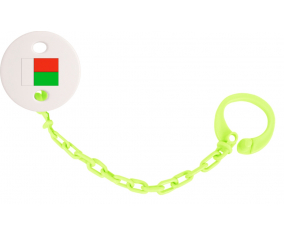 Attache-bandera tetina Madagascar color verde