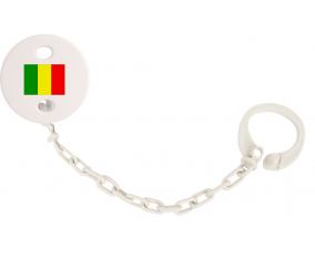 Attache-lemb chupete bandera Mali color blanco