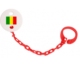 Attache-lemb chupete bandera Mali color rojo