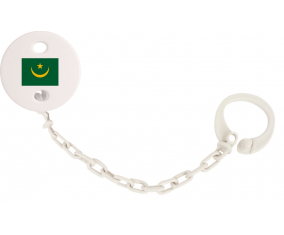 Attache-bandera tetina Mauritania color blanco