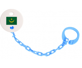 Attache-bandera tétina Mauritania color azul turquesa