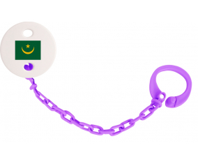 Attache-bandera tetina Mauritania color violeta