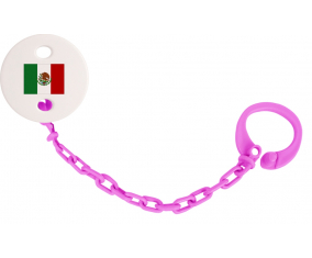 Attache-Bandera tetina México fuschia rosa