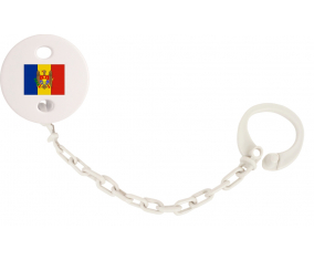 Attache-bandera tetina Moldavia color blanco
