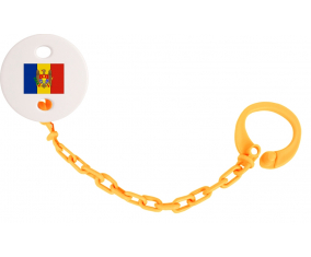 Attache-bandera tetina Moldavia color naranja
