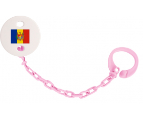 Attache-bandera tetina Moldavia color rosa claro