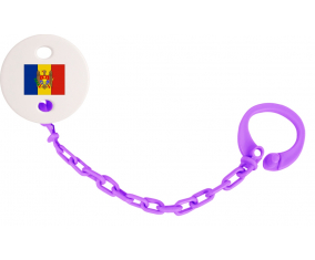 Attache-bandera tetina Moldavia color Violeta
