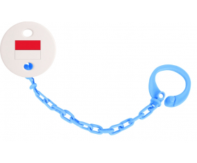 Attache-Pacifier Bandera Mónaco azul turquesa