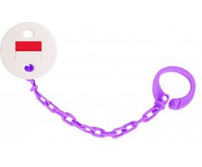 Attache-chupete Bandera Mónaco color violeta