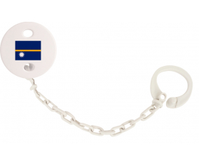 Attache-bandera tetina Nauru color blanco