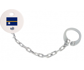 Attache-bandera tetina Nauru color gris
