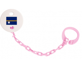 Attache-bandera tetina Nauru color rosa claro