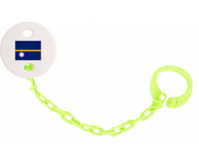 Attache-bandera tetina Nauru color verde