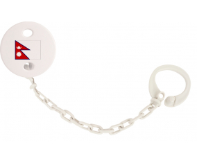 Attache-bandera tetina Nepal color blanco