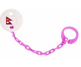 Attache-bandera tetina Nepal color fuschia rosa