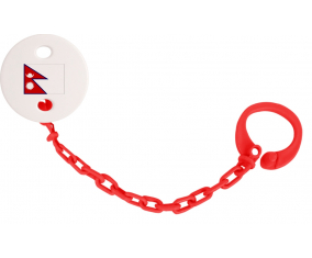 Attache-Bandera tetina Nepal Color rojo