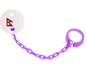 Attache-Bandera tetina Nepal Color Violeta