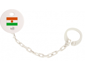 Attache-tetina Bandera Níger color blanco