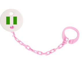 Attache-bandera tetina Nigeria color rosa claro