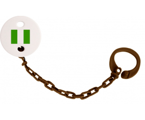 Attache-bandera tetina Nigeria Color marrón