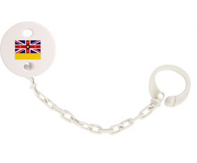 Attache-lembette Bandera Niue color blanco